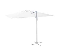 PARASOL DÉPORTÉ INCLINABLE PARE-SOLEIL DE JARDIN BLANC 2X3 M ALUMINIUM MICHIGAN