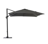 Proloisirs Parasol déporté carré en aluminium 3x3m Roma Gris