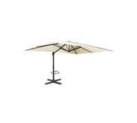 IDMARKET Parasol déporté CALVI inclinable rotatif 360 écru 3x4 m avec housse