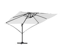 Parasol déporté inclinable - vidaXL - Sable - Polyester anti-UV - 251x352x260 cm - Cadre en aluminium