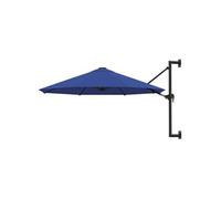vidaXL Parasol mural avec mât métallique 300 cm Bleu