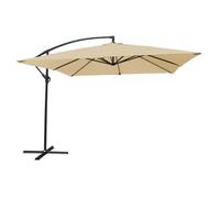 Parasol déporté MOLOKAI carré 2,7x2,7m beige