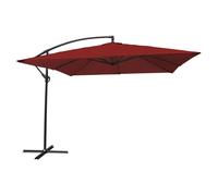Parasol déporté molokai carré 2,7x2,7m rouge