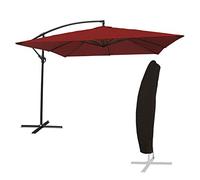 Parasol déporté et housse, 270x270cm, Molokai
