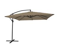 Parasol déporté molokai carré 2,7x2,7m taupe