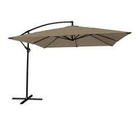 Parasol déporté MOLOKAI carré 2,7x2,7m taupe