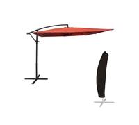 Parasol Déporté Molokai Carré 2,7x2,7m Terracotta + Housse