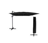 Parasol déporté MOLOKAI rectangulaire 3x4m noir + housse