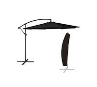 Parasol déporté OAHU rond 3,50m de diamètre noir + housse