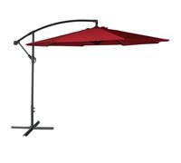 Parasol déporté oahu rond 3m de diamètre rouge