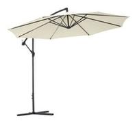 Outsunny Parasol Déporté Octogonal en Métal Blanc 300 x 300 x 250 cm