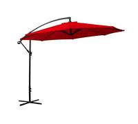 Parasol Deporte Octogonale Ø300cm de Plage - Parasol Déporté 3x3 M Rouge Acier Traité - Parasol Plage, Balcon, pour Patio