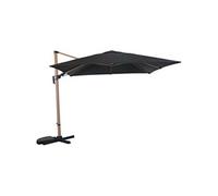 Proloisirs - Parasol déporté orientable 3 x 3 m Manado mât imitation bois bois G