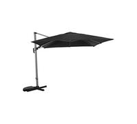Proloisirs - Parasol déporté orientable 3 x 3 m Manado Mât imitation bois flotté gris Gris G