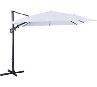 Parasol Déporté Orientable 360° Inclinable Gauche Droite 3 X 3 M Orient Blanc