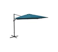 Proloisirs - Parasol déporté orientable 360° inclinable gauche droite 3 x 3 m Orient Bleu Bleu G