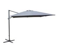 Parasol Déporté - PROLOISIRS - 3X3 - Aluminium - Gris - Toile Polyester 200 gr