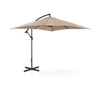Parasol Déporté Rectangulaire 250 X 250 Cm Inclinable Crème Helloshop26 14_0007585 Multicolore