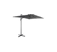 | Parasol déporté rectangulaire 2x3m - Antibes - Gris - Parasol excentré inclinable rabattable et rotatif à 360°