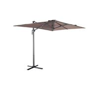 Alice's Garden - Parasol déporté rectangulaire 2x3m - Antibes - Taupe - Parasol excentré inclinable. rabattable et rotatif à 360°.