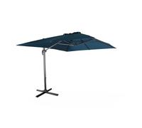 Alice's Garden - Parasol déporté rectangulaire 3x4 m - Wimereux - bleu canard- Parasol excentré inclinable dans 5 positions. rotatif à 360°.