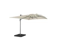 Parasol déporté rectangulaire 3x4m - Antibes - écru - parasol déporté. inclinable. rabattable et rotatif à 360°