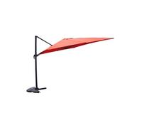 Cesare terracotta : Parasol déporté, rectangulaire de 3x4m, rotatif à 360°