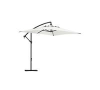 Parasol déporté rectangulaire dim. 294L x 193l x 250H cm pied en croix crème
