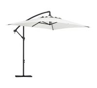 Parasol Déporté Rectangulaire Dim. 294l X 193l X 250h Cm Pied En Croix Crème