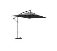 Outsunny Parasol déporté rectangulaire 294x193x250 cm Polyester Pied en croix Gris