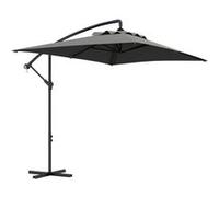Outsunny Parasol déporté rectangulaire 294x193x250 cm Polyester Pied en croix Gris
