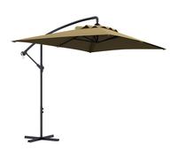 Parasol Déporté Rectangulaire Dim. 294l X 193l X 250h Cm Pied En Croix Kaki