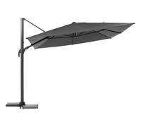 Parasol Hesperide Parasol décentré Melhia 4x3 m oléfine anthracite Hespéride - Anthracite