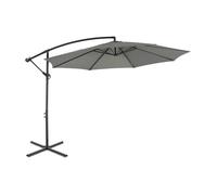 Parasol déporté rond Ø300cm - Hardelot - Kaki - Manivelle anti-retour Toile déperlante Facile à utiliser