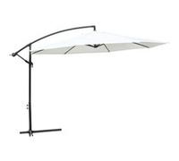 Parasol deporte rond vidaxl mat en aluminium blanc