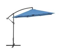 Parasol Déporté Rond Diamètre 300 Cm Inclinable Bleu Helloshop26 14_0007597 Multicolore