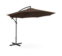 Parasol Déporté Rond Diamètre 300 Cm Inclinable Marron Helloshop26 14_0007596 Multicolore