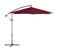 Parasol rond décentré Janeiro 3 m bordeaux Hespéride Bordeaux G
