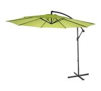 Parasol Déporté Semi-Pro Acerra, Protection Contre Le Soleil, 3m Inclinable Vert Limon Sans Support Vert