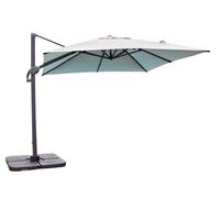 Parasol déporté SEVILLA 2,5x2,5 m aluminium gris anthracite toile polyester DCB Garden