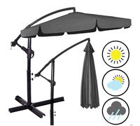 Springos® Parasol Premium Xxl Ø 350 Cm Avec Manivelle Et Housse Incluse Parasol De Jardin Imperméable Orientable Protection Multicolore