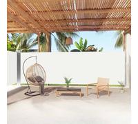 Parasol déporté - Store latéral extensible - Crème - 200 x 1000 cm - Store de balcon avec manivelle - Installation rapide