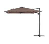 Parasol déporté ""Sun 4"" - 3 x 4 m - Taupe