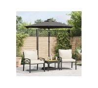 Parasol deporte toile en polyester 225 x 225 mat en acier carre