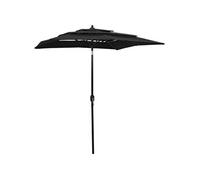 Parasol de Jardin à 3 niveaux avec Mât en Aluminium Pare-soleil Sable vidaXL
