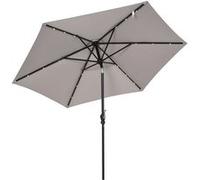 Parasol deporte toile en polyester rectangle 268 x 205 mat en metal Outsunny Gris G