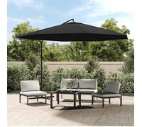 vidaXL Parasol déporté 350x268 cm – Aluminium – Mécanisme manuel – Noir