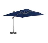 vidaXL Parasol déporté avec mât en aluminium 3x3 m bleu azur