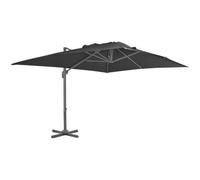 Parasol déporté - VIDAXL - 4x3 m - Aluminium - Noir - Inclinaison 360°