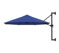 vidaXL Parasol mural avec mât métallique 300 cm Bleu